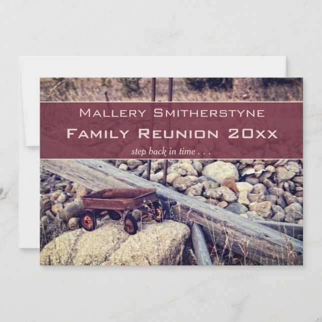 Nostalgische Wiedersehen-Einladung der Red Wagon F Einladung (Vorderseite)