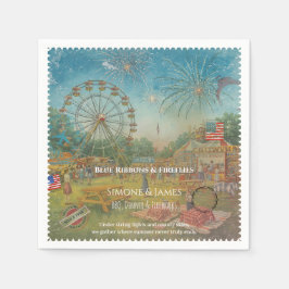 Nostalgischer Amerikanischer Jahrmarkt-Party-Dekor Serviette