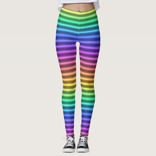 nostalgischer Arcade-Streifen : Leggings (Vorderseite)