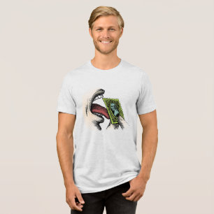 Nostalgischer Charme: Die Briefmarke leckt Tri-Blend Shirt
