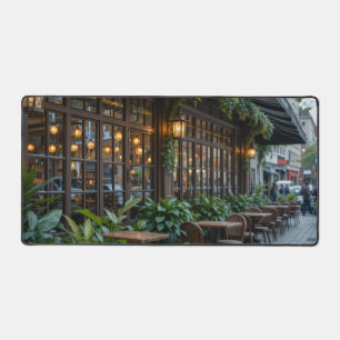 Nostalgischer Friedlicher Coffee Shop, Art Nouveau Schreibtischunterlage