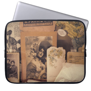Nostalgischer Glamour: Vintage-Russische Porträts. Laptopschutzhülle