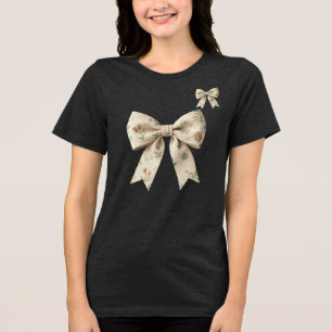 Nostalgischer handgefertigter Stil Sanfte Erdtöne Tri-Blend Shirt