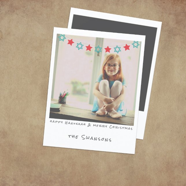 Nostalgischer Instant Foto Hanukkah/Weihnachten Feiertagskarte (Von Creator hochgeladen)