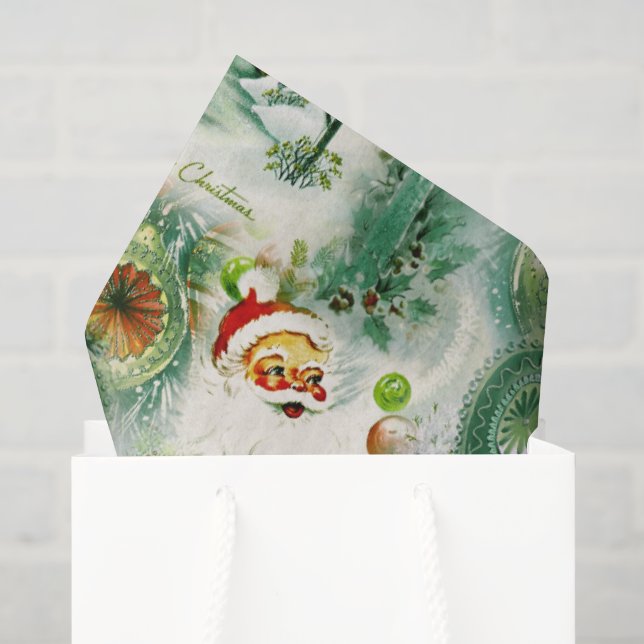 Nostalgischer Kitschmas  Seidenpapier (Geschenktüte)