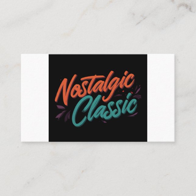 Nostalgischer Klassiker Visitenkarte (Vorderseite)