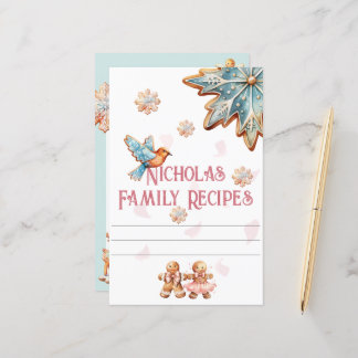 Nostalgischer Lebkuchen-Familienrezeptbuch-Namepla