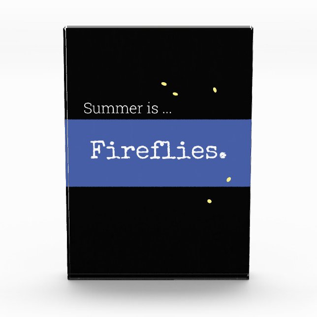Nostalgischer Niedlicher "Sommer ist Feuer" Text a Fotoblock (Vorderseite)