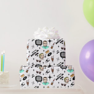 Nostalgischer Retro-Stil der 50er Jahre Geschenkpapier