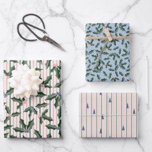 Nostalgischer Retro-Urlaub Geschenkpapier Set