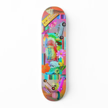 Nostalgischer Sommer für immer Montage Skateboard
