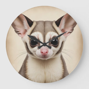 Nostalgischer Sugar Glider in verblasstem Retroloo Große Wanduhr
