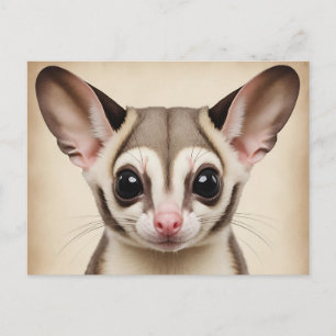 Nostalgischer Sugar Glider in verblasstem Retroloo Postkarte