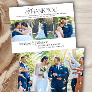 Nostalgischer Typ Vollblut und Foto Strip Wedding Dankeskarte