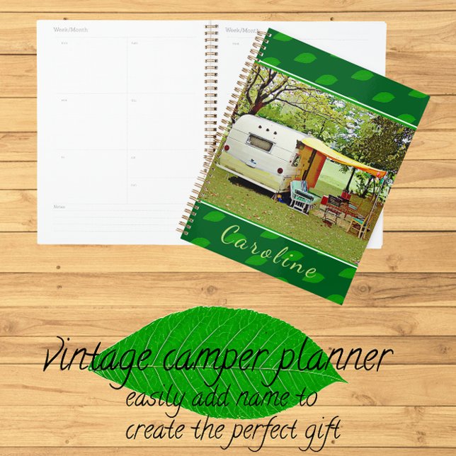 Nostalgischer Vintage-Camper fauler Sommerurlaub Planer (Vintage Style Travel Planner/Calendar)