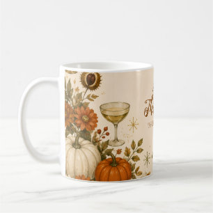 Nostalgischer Vintage-Thanksgiving-Supper-Club Kaffeetasse