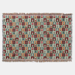 Nostalgischer Vintage-Urlaub-Patchwork-Quilt Decke