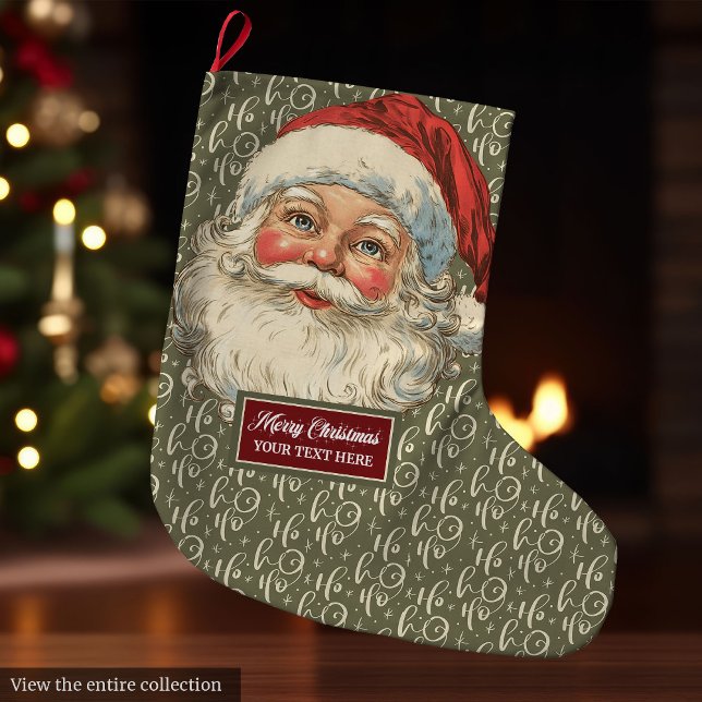 Nostalgischer Weihnachts-Strumpf Vintag Großer Weihnachtsstrumpf (Nostalgic Christmas Stocking Vintage Old Fashioned Santa)
