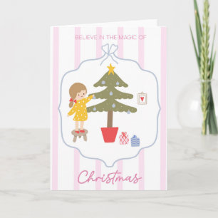 Nostalgischer Weihnachtsbaum-Schmuck Vintage Karte
