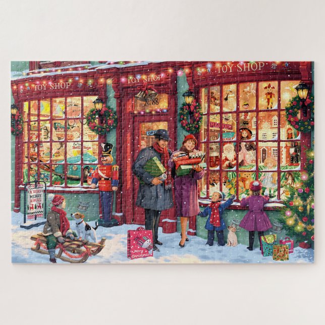 Nostalgischer Weihnachtsspielzeugshop Puzzle (Horizontal)