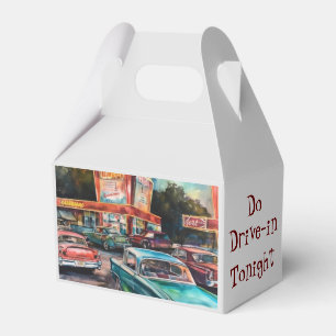 Nostalgischer Zeitalter-Laufwerk-in-Grafik-Print Geschenkschachtel