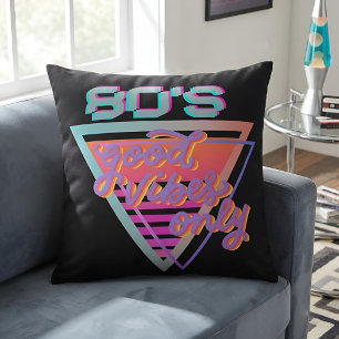 Nostalgisches 80er Retro-Ästhetik Gutes Vibes Kissen