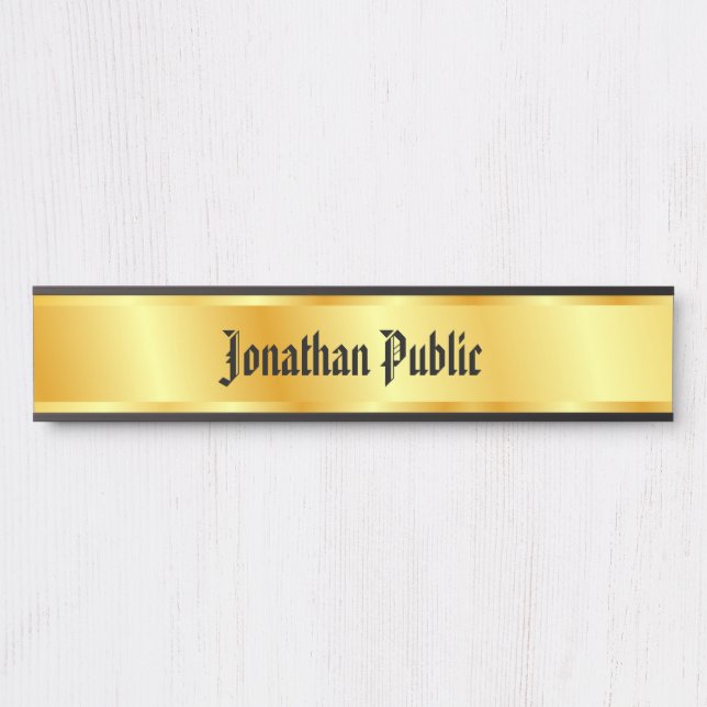 Nostalgisches Calligraphisches Skript Elegante Imi Türschild (Vorderseite )