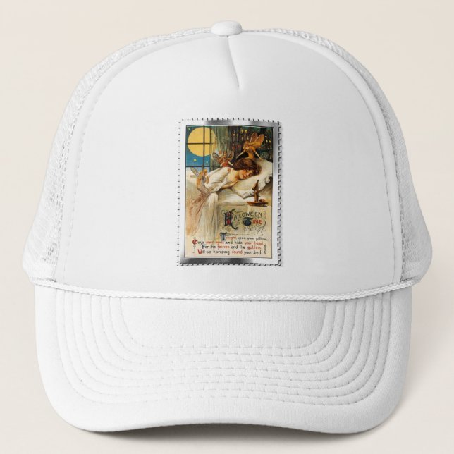 Nostalgisches Halloween-Goblins und -Fairies Truckerkappe (Vorderseite)