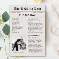 Nostalgisches Hochzeitsprogramm