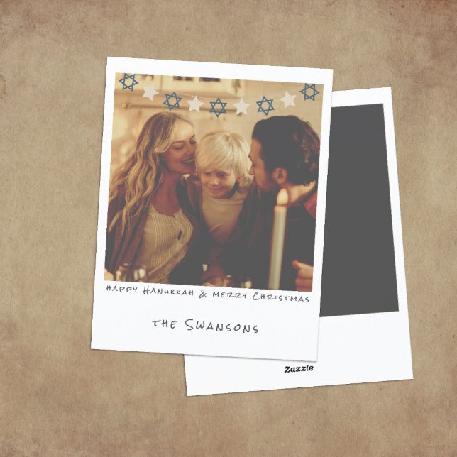 Nostalgisches Instant Foto Hanukkah/Weihnachtskart Feiertagskarte (Von Creator hochgeladen)