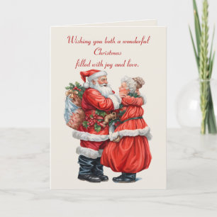 Nostalgisches Mr- und Mrs-Claus festliches Weihnac Karte