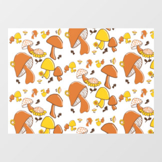 Nostalgisches Mushroom-Muster Fensteraufkleber