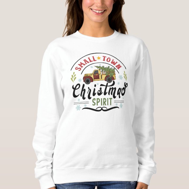Nostalgisches Städtchen Weihnachten Weihnachten Sw Sweatshirt (Vorderseite)