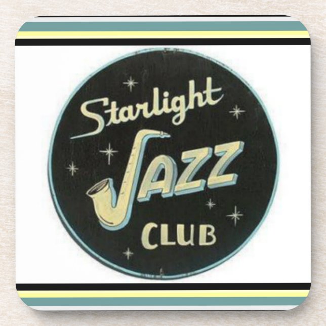 Nostalgisches "Starlight Jazz Club" Untersetzer Se (Vorderseite)