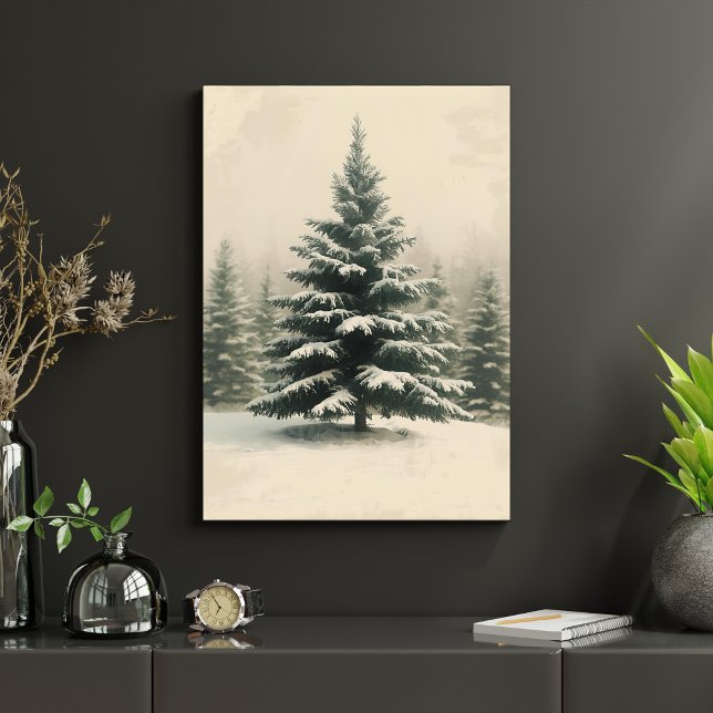 Nostalgisches Weihnachtsbaum-Plakat – Vintage-Feie Poster (Von Creator hochgeladen)