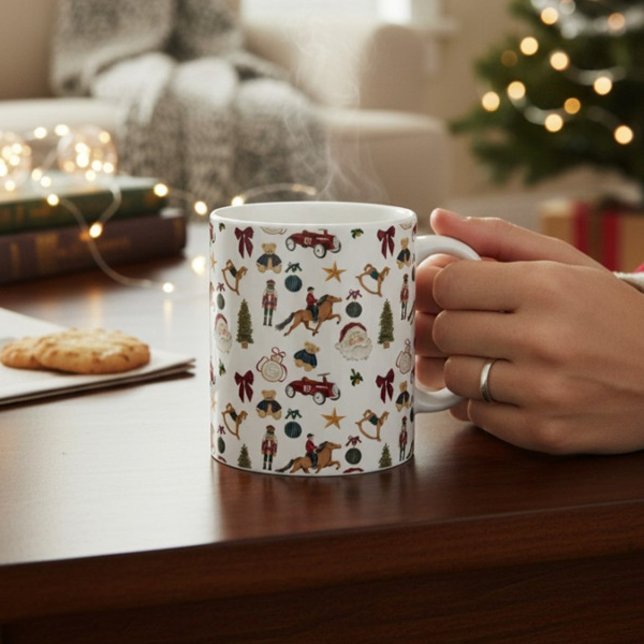 Nostalgisches Weihnachtsgeschenk Wasserfarben-Tass Kaffeetasse (Von Creator hochgeladen)
