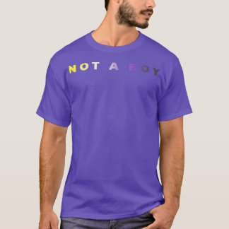 Not A Boy Subtle Nonbinary Flag Enby Pride Trans L T-Shirt