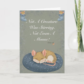 Not A Creature Was Stirring-Hand drawn Holiday  Feiertagskarte