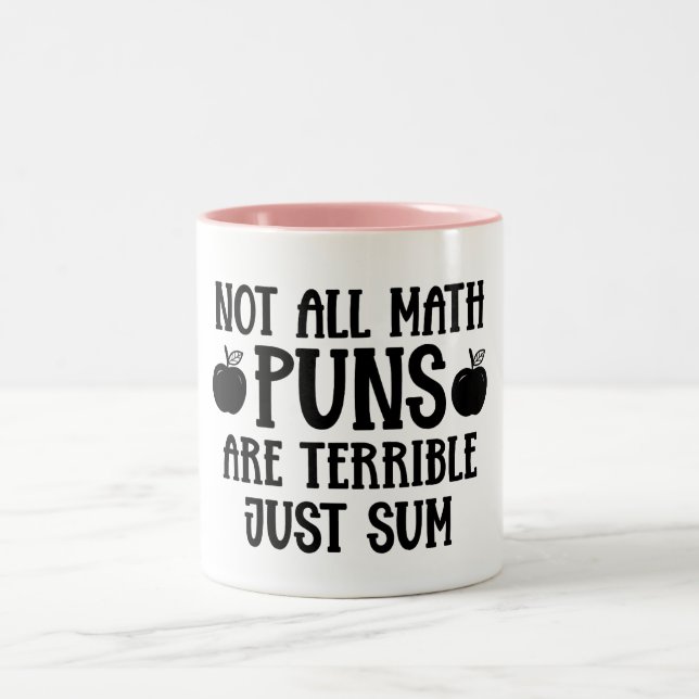 Not All Math Puns Funny Math  Zweifarbige Tasse (Mittel)