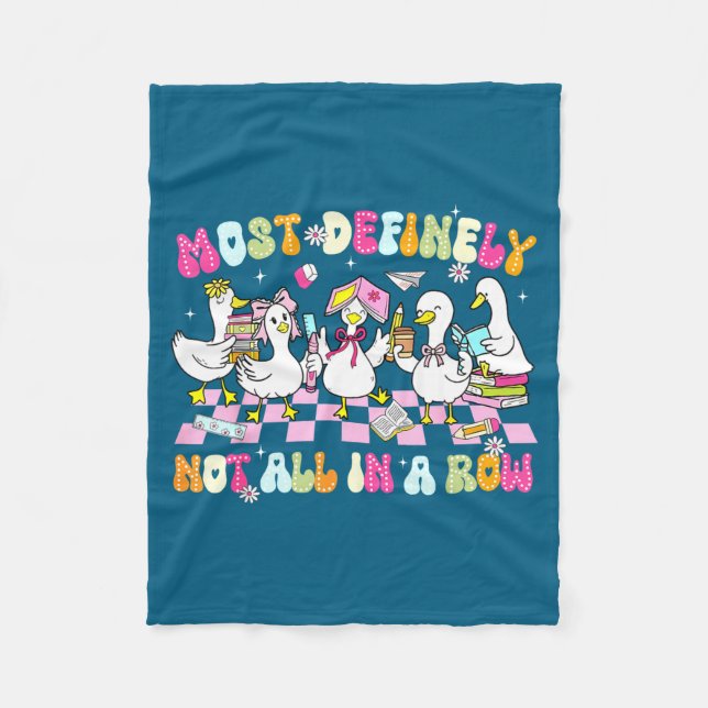Not All Row Definitely Goose Silly Most Teacher Fu Fleecedecke (Vorderseite)