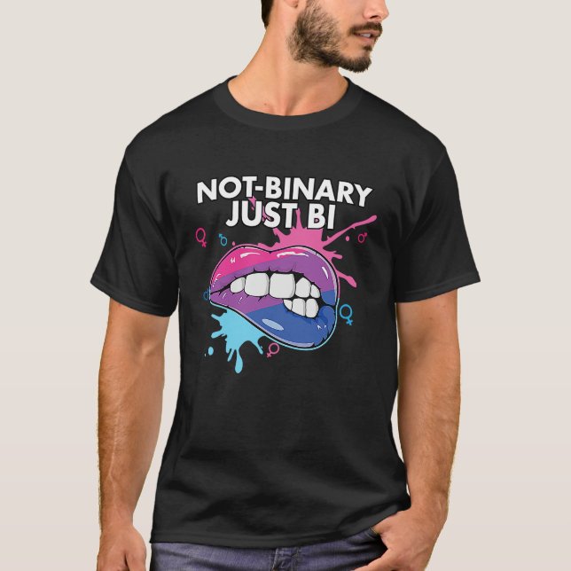Not binary Just Bi Bisexual Rainbow Pride Bisexual T-Shirt (Vorderseite)