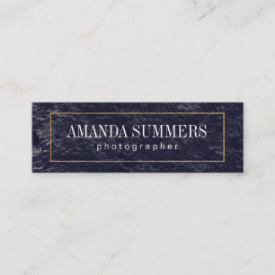 Not Blue Gold Border   Verspätung Mini Visitenkarte