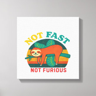 Not Fast Not Furious Funny Sloth Essential T-Shirt Leinwanddruck
