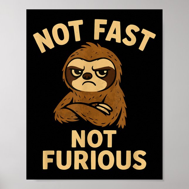 Not Fast Not Furious, Funny Sltoh  Poster (Vorne)