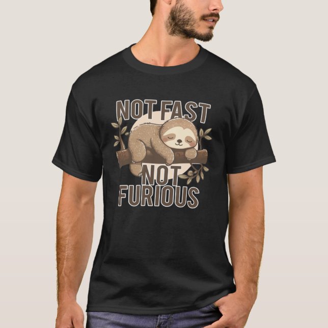 not fast not furious sloth  running team T-Shirt (Vorderseite)