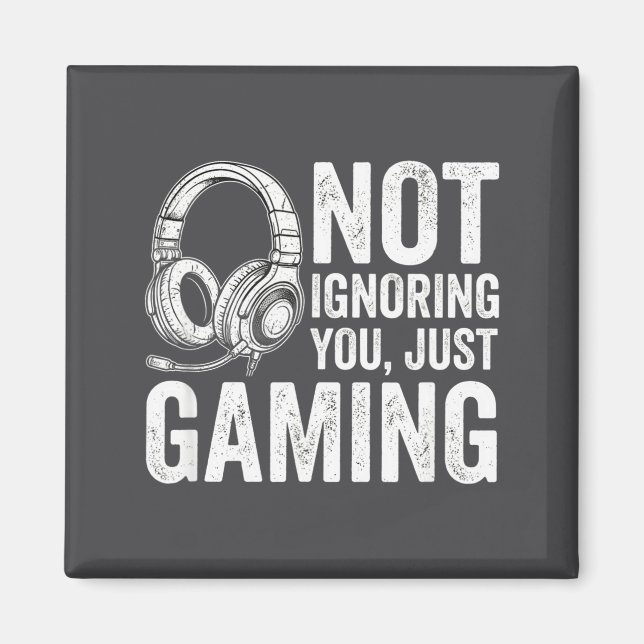 Not Ignoring You Gaming Headset Graphic Video Game Magnet (Vorne)