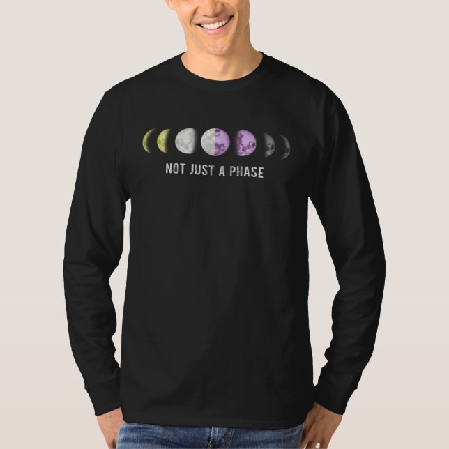 Not Just a Phase Moon Nonbinary LGBT Pride T-Shirt (Vorderseite)