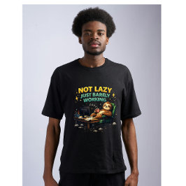 Not Lazy Just Barely Working Funny Sloth Office Hu T-Shirt