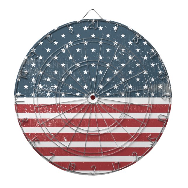 Not leidende amerikanische Flagge Dartscheibe (vorne)