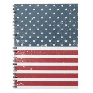 Not leidende amerikanische Flagge Notizblock